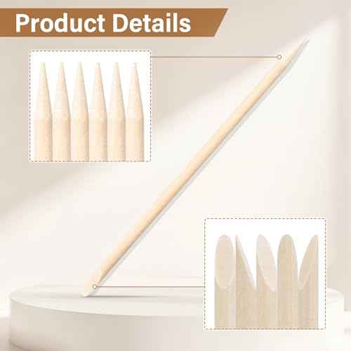 600 Pcs 4.5 Inch Orange Sticks for Nails Double Sided Multi-Use Wooden Cuticle Pusher Sticks Manicure Pedicure Tool Cuticle Sticks or Eyebrow Waxing Sticks for Facial Hair Removal
