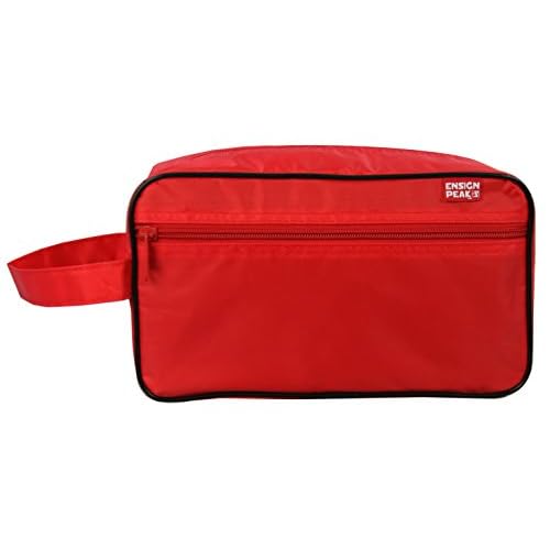 Ensign Peak Toiletry Travel/Shaving Bag, Red