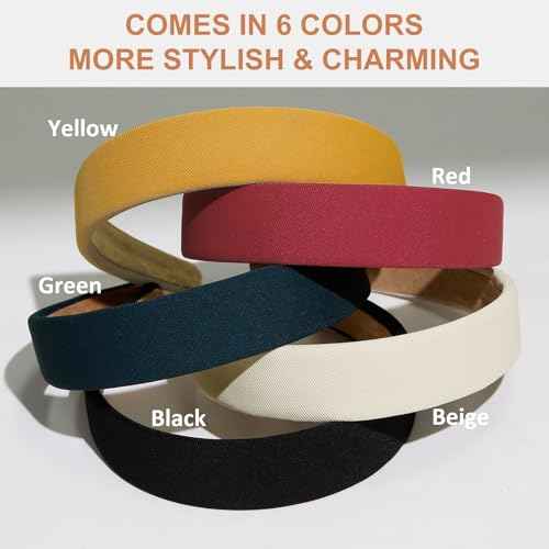 Headbands for Women Trendy Non Slip Headband for Girls Long Short Hair, Cute Ribbed Women Headbands Elastic Hair Bands Fashion Hard Head Band Holiday Christmas Accessories 1 Inch
