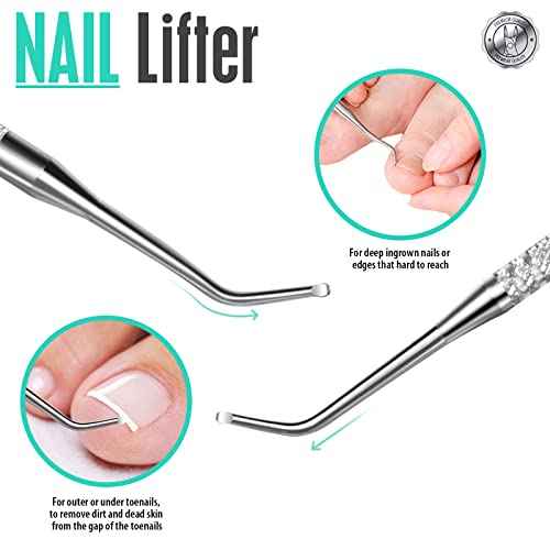 FANDAMEI Ingrown Toenail Removal Kit, Pedicure Tools, Nail Care Kit, Cuticle Trimmer, Nail Cuticle Nippers, Cuticle Kit Stainless Steel, Cuticle Clippers, Cuticle Pushers, Manicure Kit, Pedicure Kit