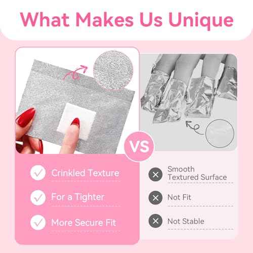 Makartt Nail Polish Remover - 100pcs Nail Foil Wraps for Soak Off Gel Polish Remover, with 1.18inch Pre-attached Lint Free Cotton Pads For Nails, Non Acetone Nail Polish Remover