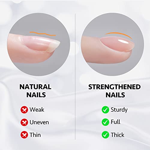 GAOY Clear Builder Gel for Nails, 16ml Nail Strengthener in a Bottle, Nail Extension Hard Gel, Soak Off Long Lasting UV Light Cure, Base Coat Top Coat Needed
