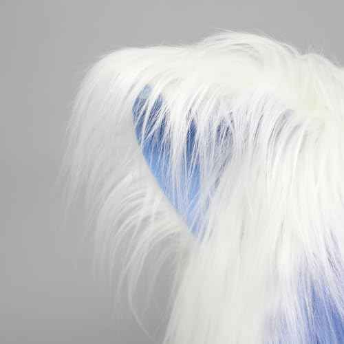 Handmade Fursuit Fur Cat Ears Headwear Plush Warm Hat Costume Party Head Accessories for Halloween