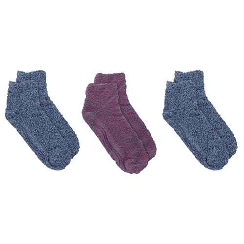 Dr. Scholl's Women's Low Cut Soothing Spa Socks-Lavender & Vitamin E Infused-2 & 3 Pairs-Bottom Grippers