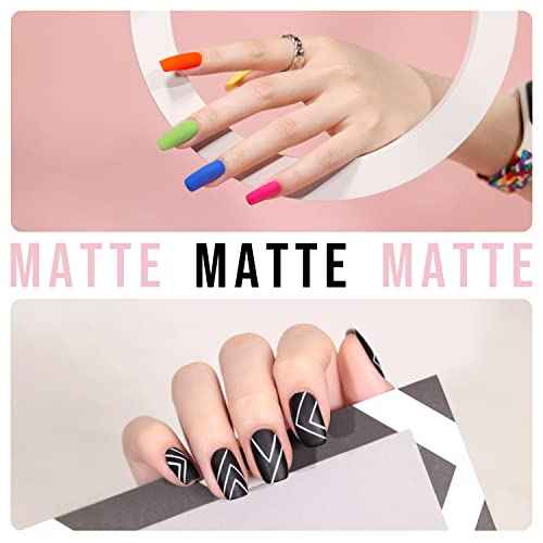 GAOY Matte Gel Top Coat for Gel Nail Polish, 16ml No Wipe Matte Finish for Long Lasting UV Light Cure Nail Art DIY