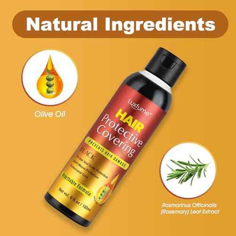Quick Weave Protective Shield, Weave Glue for Quick Dry, Hair Protective Liquid Cap for Hair and Scalp Protection, Easy to Apply and Comfortable (6.oz,Black)