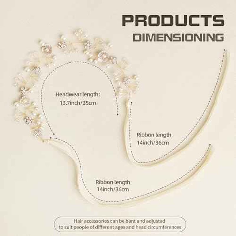 Flower Girl Headband, Princess Crystal Headpiece,Flower Girl Hair Accessories, Rhinestone Pearl Headband, Suitable for Girls and Bride Wedding £¨Silver£©