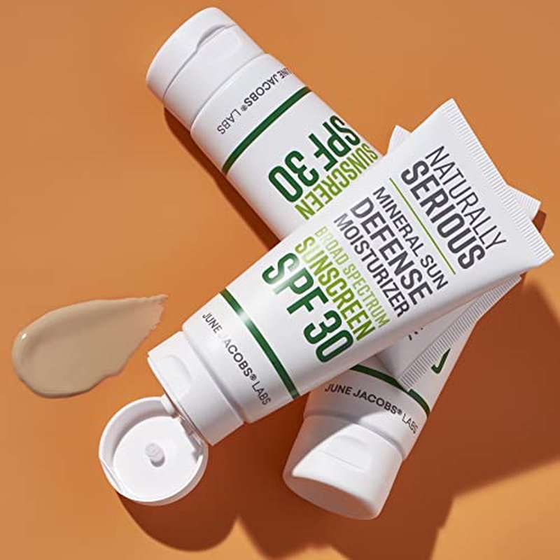 Naturally Serious | Mineral Sun Defense Moisturizer Broad Spectrum Sunscreen SPF 30, Mineral Sunscreen SPF 30, Sunscreen Moisturizer For Face, Vegan Skincare, Cruelty-Free Skincare