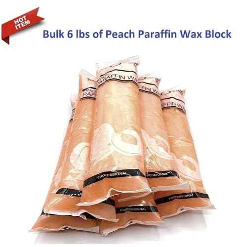 Paraffin Wax Refills by Creation: 6 lbs Peach Scented Paraffin Wax Beads Blocks for Paraffin Bath, Paraffin Wax Machine Refills for Hand Feet Dry Skin, Relieve Stiff Muscles Pain Deep Hydration