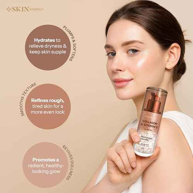 Collagen & Vitamin E Face Serum ? Hydrating, Firming & Nourishing Formula ? Dermatologist Tested, Anti-Aging, Korean Skin Care ? Clean Beauty, Cruelty Free, Vegan ? 1.69 Fl Oz