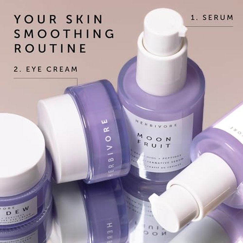 HERBIVORE Bakuchiol Retinol Alternative - Bakuchiol + Peptides, Smooths Skin, Reduces Fine Lines, Wrinkles & Puffiness, Plant-based, Vegan, Cruelty-free