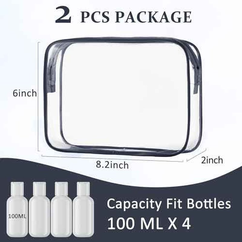 COSHAYSOO Clear Makeup Bag Sunscreen Pouch with Letter Patches Summer Beach Essential Stuff Accessories Birthday Christmas Gifts for Women Mom Teacher Nurse