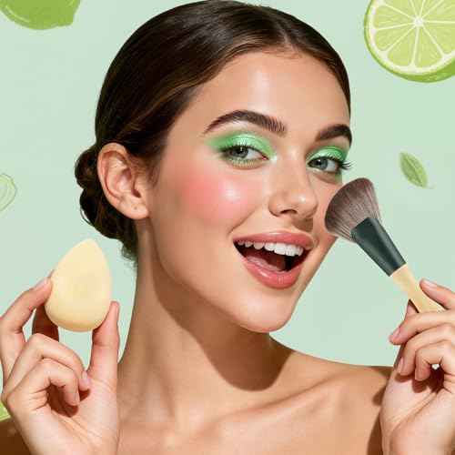 DUcare Makeup Brushes 14Pcs with 3Pcs Christmas Sponges Cosmetic Bag Makeup Brush Set for Foundation Blending Face Powder Blush Concealers Eye Shadows