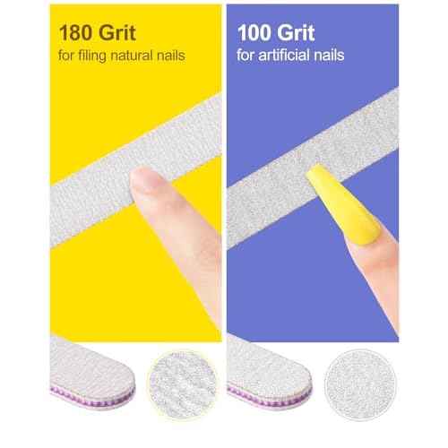 MORGLES Nail File and Buffer Blocks with Nail Care Kit, 13 Pcs Manicure Kit for Women with Milk and Honey Cuticle Oil and Cuticle Trimmer Set