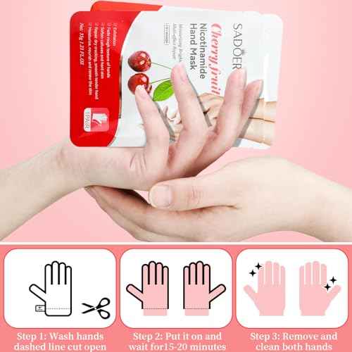 48 Pcs Fruits Beauty Hand Mask Bulk Hydrating Hand Moisturizing Gloves Mask for Spa Kit Skincare Gift Beauty Kits for Women