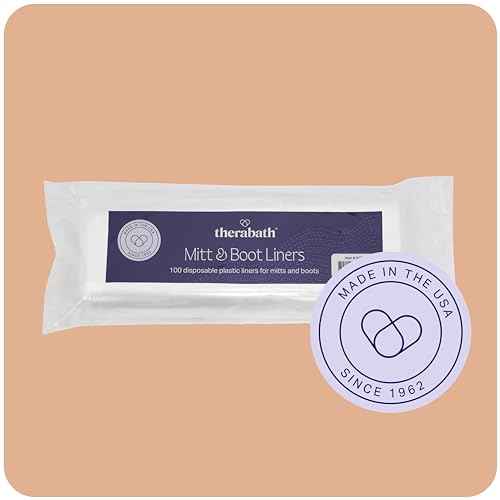 Therabath Disposable Mitt and Boot Liners, for Arthritis and Skin Therapy, Paraffin Wax Liners for Hands and Feet, Use with Insulated Mitts and Boots, for Home and Spa, Made in the USA, 100 Count