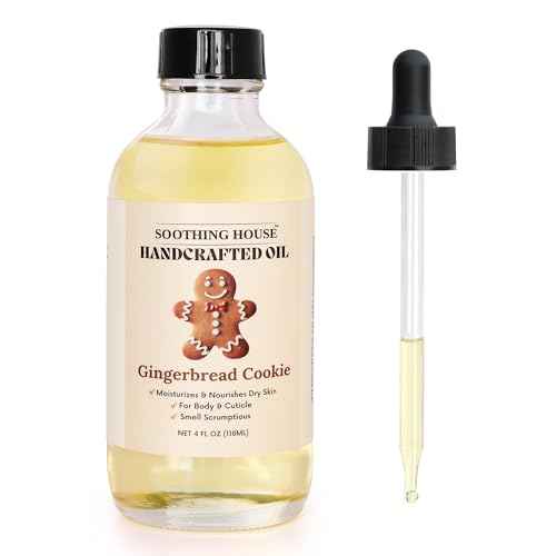 Gingerbread Cookie Body Oil: Moisturizing Body Oil for Soft, Glowing Skin with Almond & Jojoba Oil (4 fl oz)