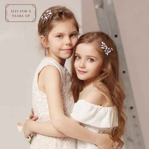 Oriamour Bridal Wedding Crystal Hair Pins Wedding Hair Accessories for Women and Girls Pack of 6 (Rose Gold)