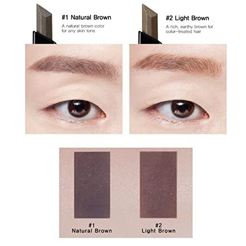 CLIO Kill Brow Auto Hard Eyebrow Pencil - Dual-End, Long-Lasting, Waterproof | Natural Brown (#01)