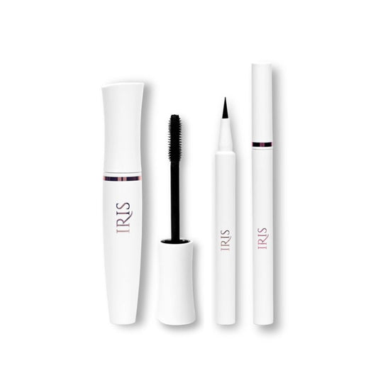 IRIS ALL EYES ON ME | MASCARA & EYELINER | SMUDGE PROOF | EASY APPLICATION | LONG LASTING STAYS UPTO 24 HOURS | VEGAN | CRUELTY FREE | BLACK (COMBO)