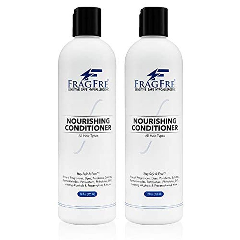 Fragrance-Free Hair Conditioner - Hypoallergenic Deep Conditioning for Sensitive Skin | 12 oz (2-Pack Gift Set)