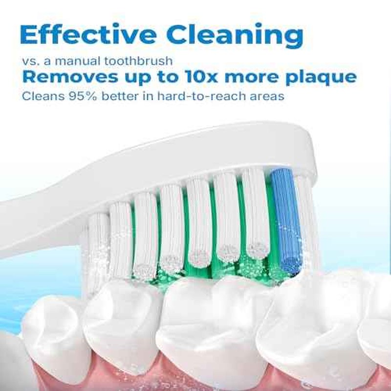 Replacement Toothbrush Heads for Philips Sonicare, Electric Toothbrush Head C1 Compatible with 1100/4100/5100/5300/6100/7500/9300 and More Click-on Handles, 4 Pack