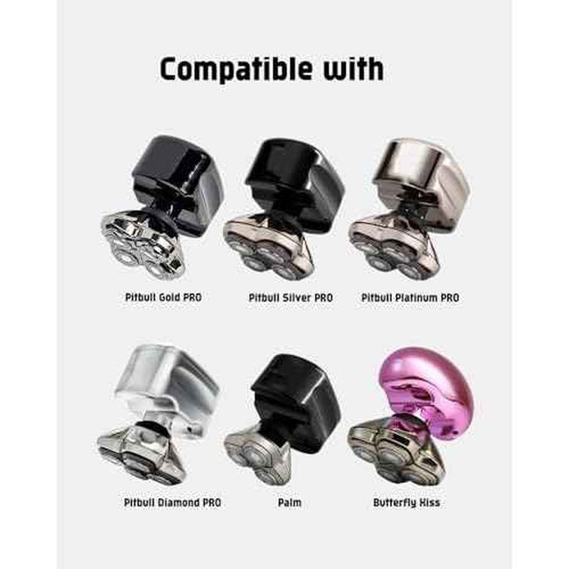 8 Pack Skull Shaver Blades for Skull Shaver Replacement Heads Compatible with Pitbull Shaver Replacement Blade Pitbull Gold Pro Head Shaver Replacement Blades, Head Shavers for Bald Men