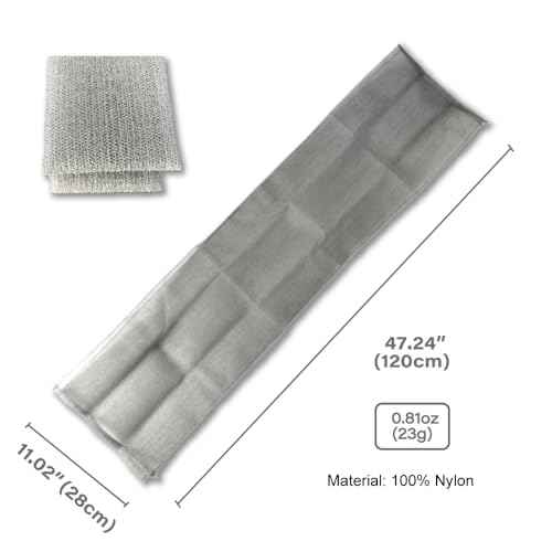 Terra Distribution Exfoliating Washcloth [Designed in Japan] - Rough Textured Extra Long (47.24 inch) Towel for Scrubbing and Dead Skin Removal, Loofah Alternative (2pcs Set(Grey))