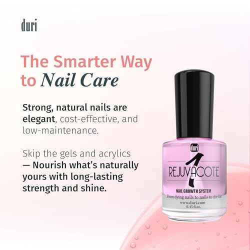 duri Rejuvacote 1 Nail Growth System - Maximum Strength | Nail Strengthener for Damaged Nails from Gel, Acrylic Manicure | Grow Long Natural Fingernails Fast - 0.45 fl. oz.