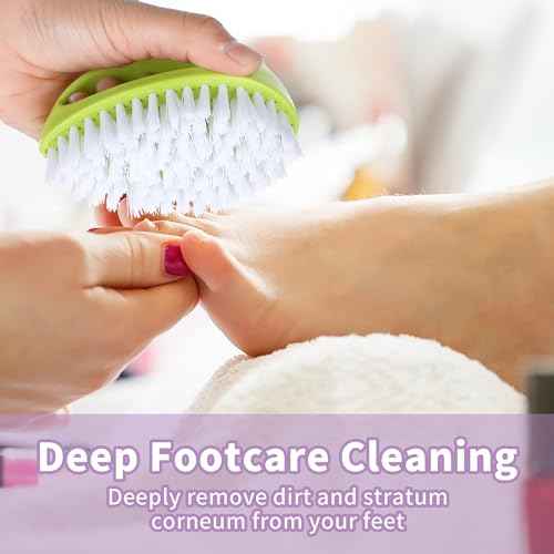 Hand Nail Brushes, 2pcs Grip Clean Heavy Duty Nail Brushes for Cleaning Fingernails Nylon Firm Stiff Bristles Deep Clean Scrubber for Mechanics Gardeners Hand Under Nails Toes(Green, Purple)