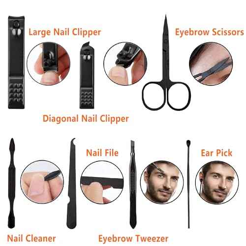Manicure Set Men Nail Clipper Set Personal Care Nail Grooming Kits Travel Nail Care Set Manicure Tools Fenlebeneil Nail Clippers Pedicure Kit Basic Nail Care Tools Gift for Men Women