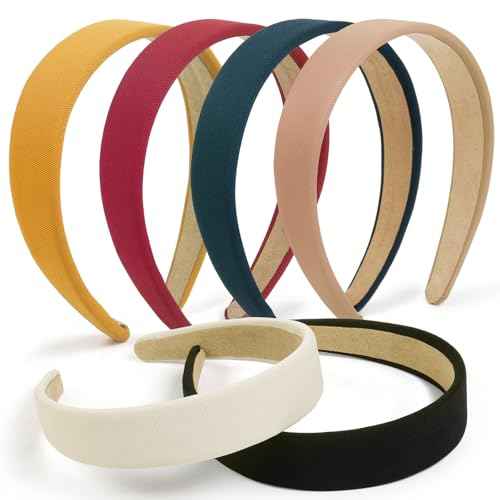 Headbands for Women Trendy Non Slip Headband for Girls Long Short Hair, Cute Ribbed Women Headbands Elastic Hair Bands Fashion Hard Head Band Holiday Christmas Accessories 1 Inch