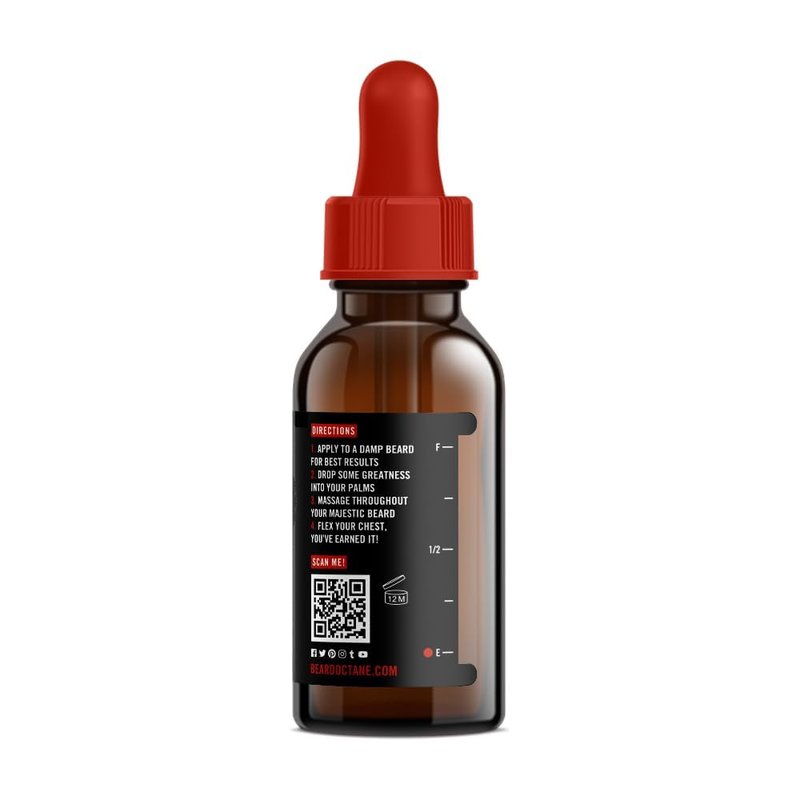 Beard Octane Beard Oil for Men – Cold Start (Peppermint, Tea Tree, Eucalyptus) – Softens & Conditions Dry Beards With Argan & Jojoba – 1oz