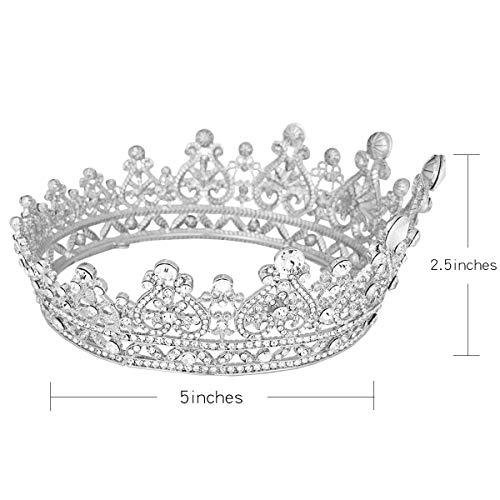 Glinda The Good Witch Crown, Princess Diaries Costume Tiara for Women - Vofler Silver Coronas para 15 A?os Hair Accessories Cake Topper for Bride Girl Party Quinceanera Prom Wedding Birthday Pageant