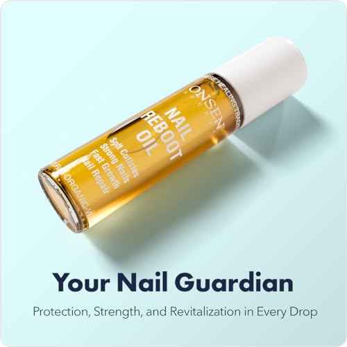 Onsen Secret Nail & Cuticle Repair Oil (10ml) - Dry Oil Formula - Japanese Tsubaki, Tea Tree & Jojoba - Strengthens Nails, Repairs Cuticles, Hydrates Skin & Hair - Natural & Vegan