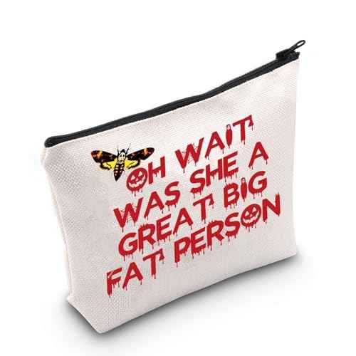 PLITI Silence Lambs Movie Gift Hannibal Lecter Fan Gift Oh Wait Was She A Great Big Fat Person Death Head Moth Makeup Bag (Big Fat Bag)