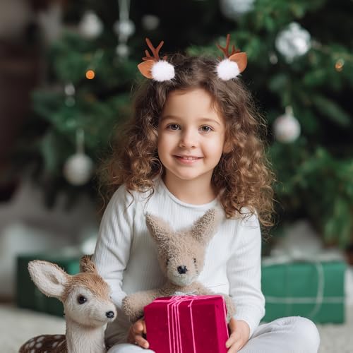 Small Deer Ears Antler Headbands Reindeer Antlers Headband Halloween Hairs Accessories Christmas Animal Hair Clips Cosplay Costume Fawn Ears