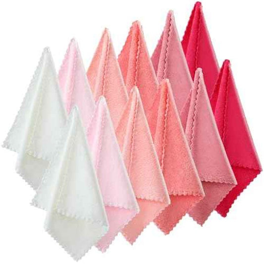 Syhood 12 Pieces Face Wash Cloth 12 x 12 in Makeup Remover Cloths Towel Coral Velvet Facial Microfiber Soft Fast Drying Facial Cleansing Towel for Face(Pink Colors)