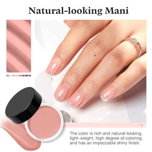 AZUREBEAUTY Translucent Dip Powder - Jelly Baby Pink Color 2Oz/56g, Sheer Rose Pink Neutral Semi-transparent Clear Dipping Powder Crystal French Nail Art Starter Manicure Salon DIY Home Gift