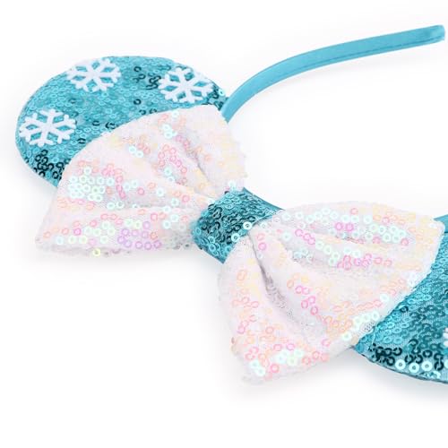 Mouse Ears Headbands with Bow Minnie Ears Cosplay Costume Hair Accessories for Women Girls Birthday Party Decoration