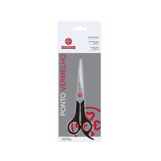 Mundial 663-7 Red Dot Lightweight 7-1/2-Inch Barber Shears, hair accessories for perfect haircut (tijera leve para cortar pelo) (Pack of 2)