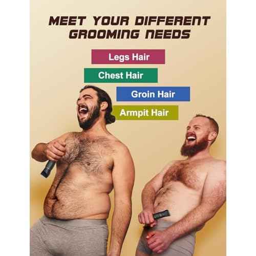 Body Hair Trimmer for Men: Manscape Electric Razor, Versatile Hair Trimmer for Groin, Beard, Nose/Ear Hair, Waterproof & USB-C Rechargeable,Travel Lock,Christmas Gifts for Men