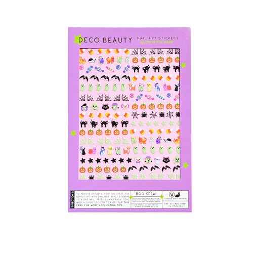 Deco Beauty Boo Crew Nail Stickers - Lightweight & Easy-to-Apply Nail Art with Trendy Designs - Durable & Long-Lasting Nail Stickers for Women, Ideal for DIY Manicures & Salon-Quality Nails
