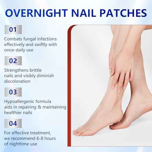 Toenail Repair Extra Strength,Nail Patches 21 PCS, Overnight Nail Fast Acting Repair Effortless Hydrogel Nail Care for Men and Women
