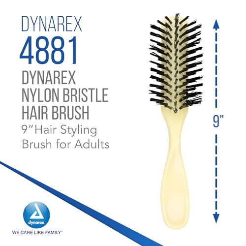 Dynarex 4881 Adult Hair Brush, Ivory, Box of 24