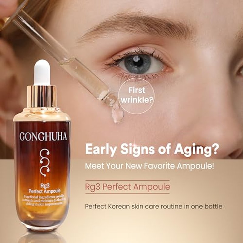 RG3 Perfect Ampoule Intensive Anti-Aging Skincare with Red Ginseng for Even Skin Tone, Wrinkle Reduction, and Enhanced Elasticity ? 45ml