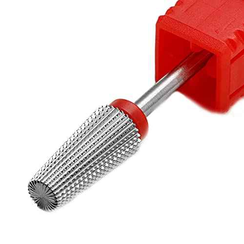 Nail Drill Bits 5 in 1 Carbide Rotary Bit 3/32" Shank Nail Cutter,Left and Right Handed Acrylic or Hard Gel Remover (F)