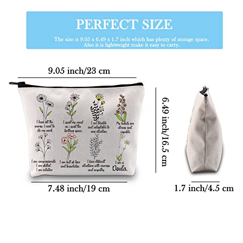 Doula Zipper Pouch - Intuitive Birth Worker Affirmations Gift - Appreciation Makeup Bag for Doulas