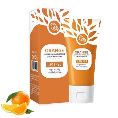 Orange Exfoliating Gel, Deep Cleansing Moisturizing Facial Exfoliator, Moisturizer Face Body Scrub, Natural Orange Peeling Gel Face Scrub for All Skin Types (1PC, 50g)