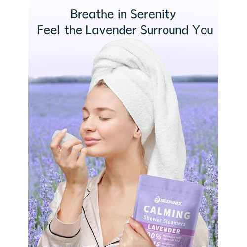 Shower Steamers Aromatherapy 15 Pack, Stress Relief & Self Care - Lavender Shower Bombs with Natural Essential Oil, Home Spa Shower Travel Essentials, Relaxation Birthday Gifts for Women & Men